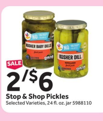 Stop&Shop Stop & shop pickles offer