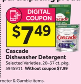 Stop&Shop Cascade dishwasher detergent offer