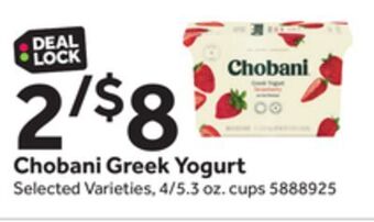 Stop&Shop Chobani greek yogurt offer
