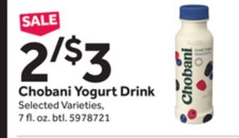 Stop&Shop Chobani yogurt drink offer