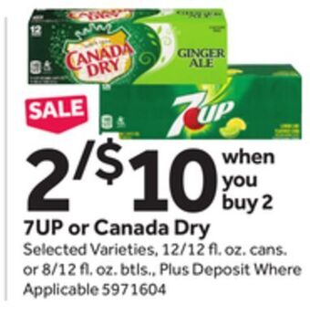 Stop&Shop 7up or canada dry offer