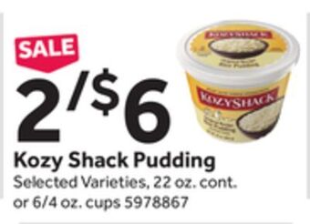 Stop&Shop Kozy shack pudding offer