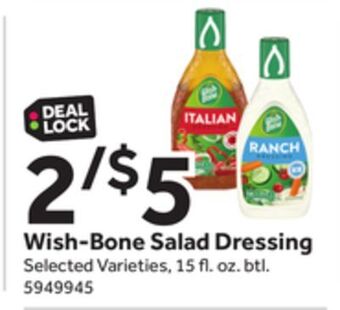 Stop&Shop Wish-bone salad dressing offer