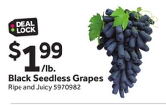 Stop&Shop Black seedless grapes offer