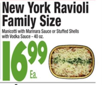 King Kullen New york ravioli family size offer