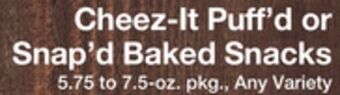 The Fresh Grocer Puff'd or snap'd baked snacks offer