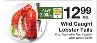 The Fresh Grocer Wild caught lobster tails offer
