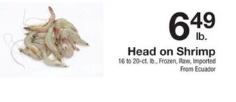The Fresh Grocer Head on shrimp offer