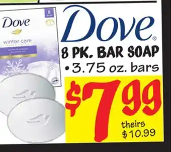 Ollie's Dove 8 pk. bar soap offer