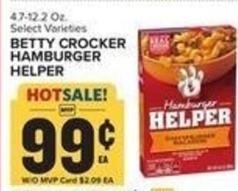 Food Lion Betty Crocker Hamburger Helper offer