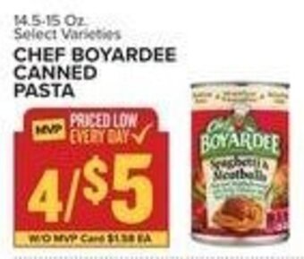 Food Lion CHEF BOYARDEE CANNED PASTA 14.5-15 oz offer