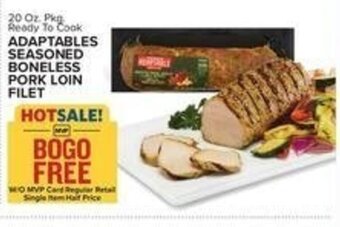 Food Lion 20 Oz. Pkg. Ready To Cook ADAPTABLES SEASONED BONELESS PORK LOIN FILET offer
