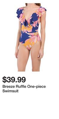 TJ Maxx Breeze ruffle one-piece swimsuit offer