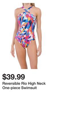 TJ Maxx Reversible rio high neck one-piece swimsuit offer
