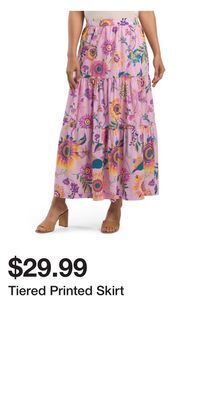 TJ Maxx Tiered printed skirt offer