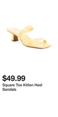 TJ Maxx Square toe kitten heel sandals offer