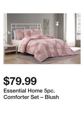 Kmart Essential home 5pc. comforter set – blush offer