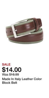 TJ Maxx Made in italy leather color block belt offer