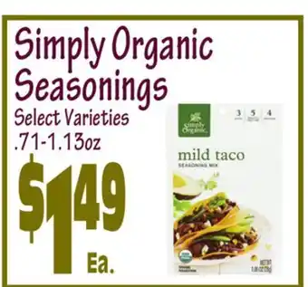 Wild By Nature Simply organic seasonings offer