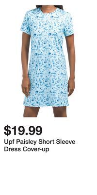 TJ Maxx Upf paisley short sleeve dress cover-up offer