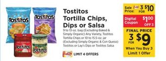 ShopRite Tortilla chips, dips or salsa offer