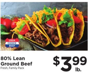 ShopRite 80% lean ground beef offer