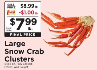 ShopRite Large snow crab clusters offer