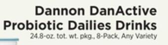 ShopRite Danactive probiotic dailies drinks offer