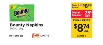 ShopRite Napkins offer