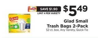 ShopRite Small trash bags 2-pack offer