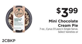 ShopRite Mini chocolate cream pie offer