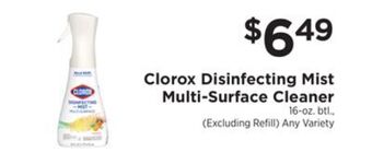 ShopRite Disinfecting mist multi-surface cleaner offer
