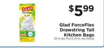 ShopRite Forceflex drawstring tall kitchen bags offer