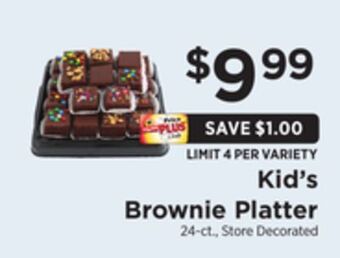 ShopRite Kid's brownie platter offer