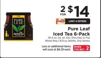 ShopRite Iced tea 6-pack offer