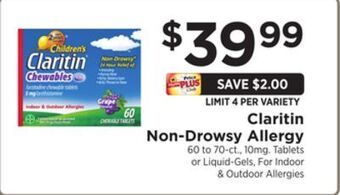 ShopRite Non-drowsy allergy offer