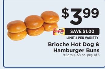 ShopRite Brioche hot dog & hamburger buns offer