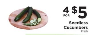 ShopRite Seedless cucumbers offer