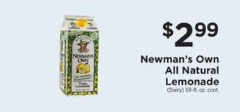 ShopRite All natural lemonade offer