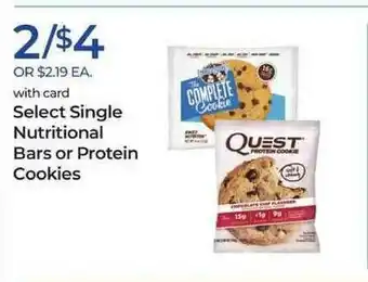 Rite Aid Single Nutritional Bars Or Protein Cookies offer