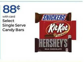 Rite Aid Single Serve Candy Bars offer