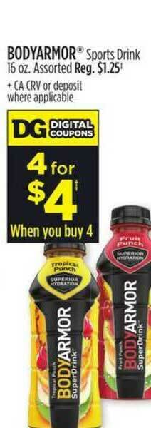 Dollar General Bodyarmor Sports Drink offer