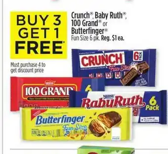 Dollar General Crunch, Baby Ruth, 100 Grand Or Butterfinger Fun Size 6 Pk offer