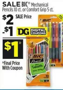 Dollar General Bic Mechanical Pencils Or Comfort Grip offer