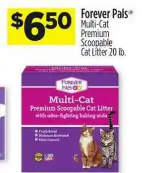 Dollar General Forever Pals Multi-cat Premium Scoopable Cat Litter offer