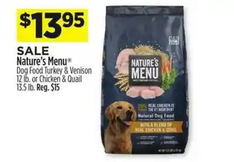 Dollar General Nature's Menu Dog Food Turkey & Venison Or Chicken & Quail offer