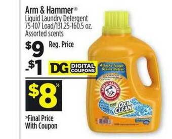 Dollar General Arm & Hammer Liquid Laundry Detergent offer