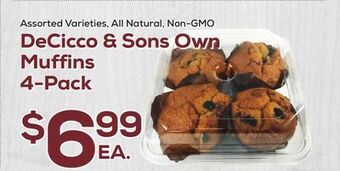 DeCicco & Sons Decicco & sons own muffins 4-pack offer