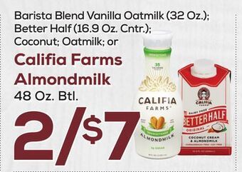 DeCicco & Sons Califia farms almondmilk offer