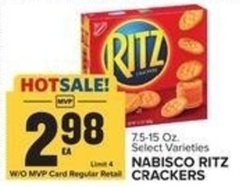 Food Lion 7.5-15 Oz. Select Varieties NABISCO RITZ Crackers offer